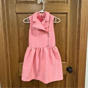 Junior Gaultier Pink Textured Moto Dress – Size 12A (Youth 12 / 152 cm)
